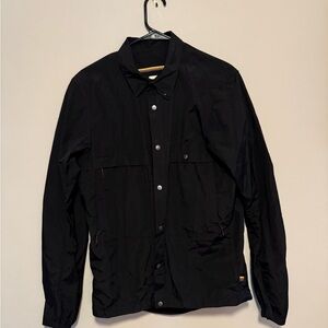 Men's Black Lightweight Button-Front Jacket